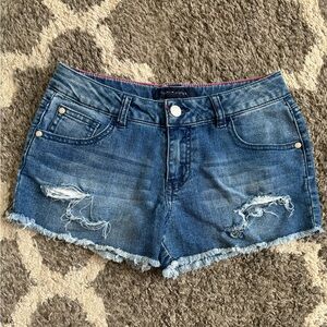 Tommy HILFIGER Cut Off Distressed Denim Shorts Girls size 12